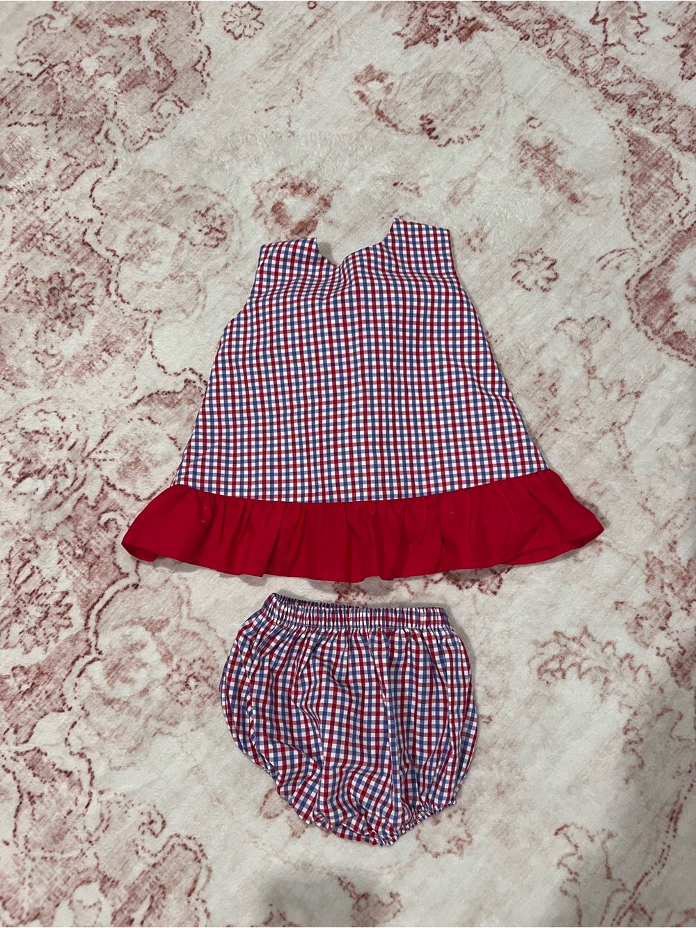 Lulu Bebe | Gingham Swing Back Bloomer Set